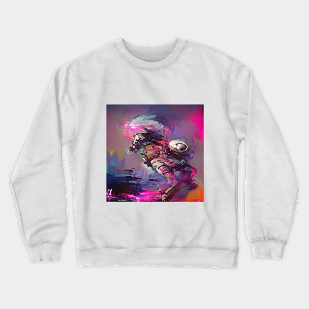 Spaceman in Space Fan Art Crewneck Sweatshirt by SILVER01